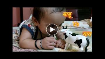 Babu Vs Cow #cutebaby#baby#babyboy