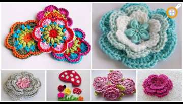 Applique Flower Patterns – Crochet Work Mesh Applique Examples Flower Models Applique Flower Patterns – Crochet Work Mesh Applique Examples Flower Models