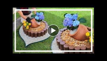 Garden Decoration with Hydrangeas / Garden Ideas. Garden Decoration with Hydrangeas / Garden Ideas.