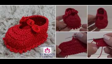 Rose Baby Booties